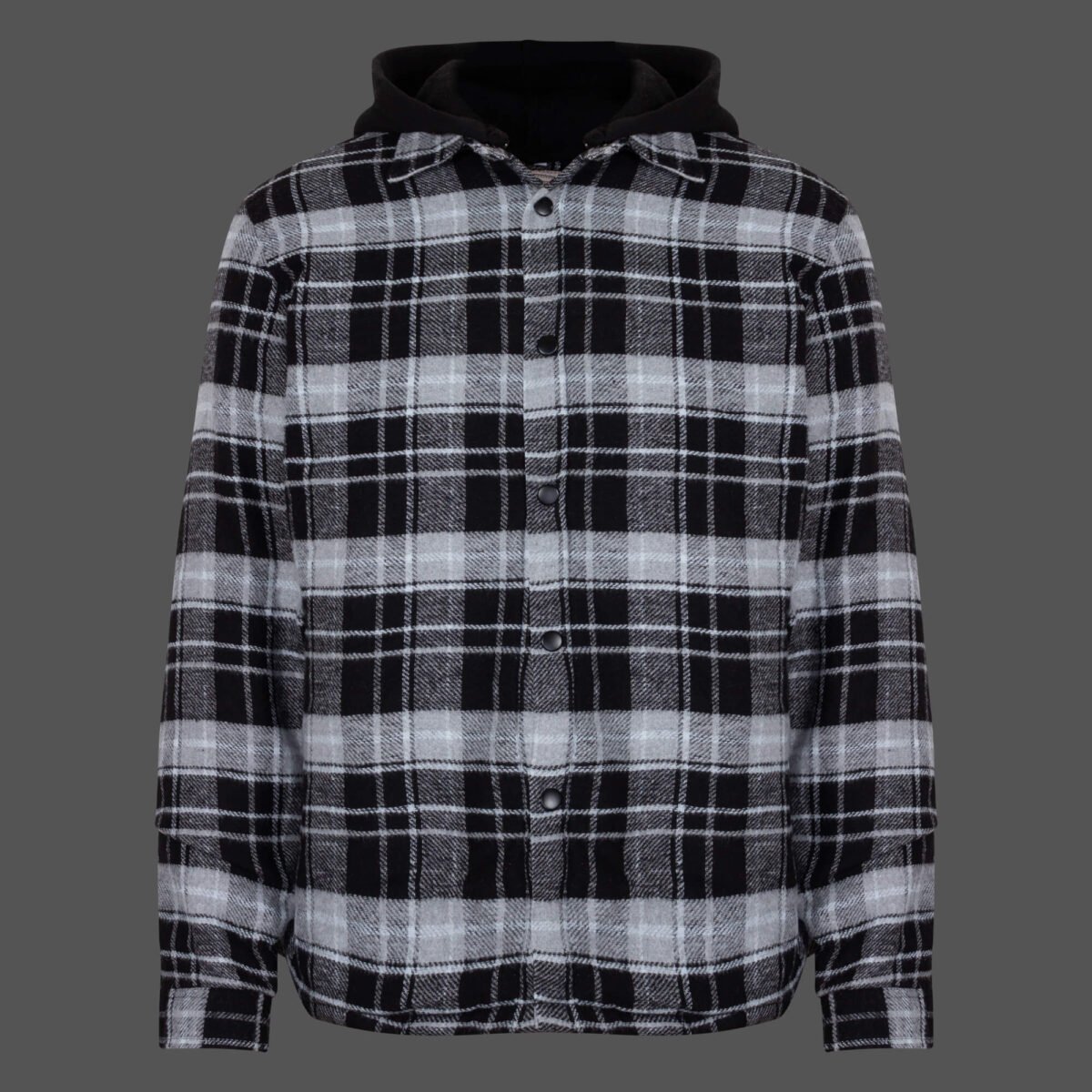 Jaqueta masculina flanelada com capuz removível - Custom Garage - Image 7